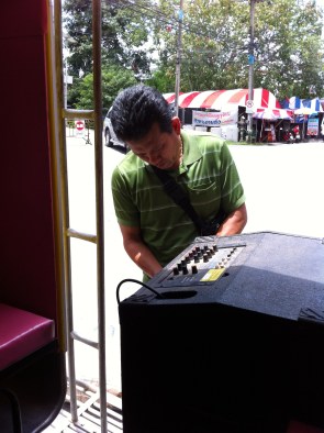 Tying the amp up nice and safe