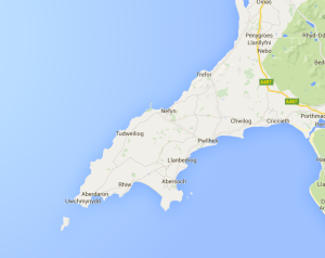 pen llyn map